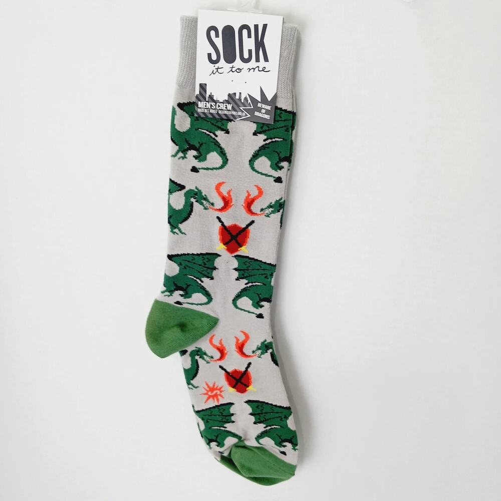 Sock It To Me Crew Men Women Dragon Fire Breathing Shield WILL COMBO SHIP